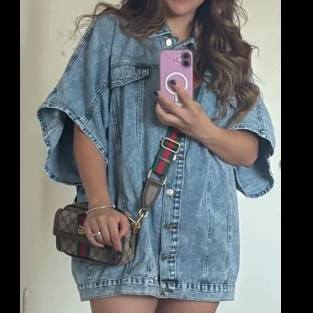 Baggy Denim Shirt Dress - Picture 5 of 5